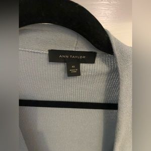 Long icy blue Ann Taylor cardigan